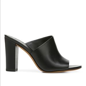 Vince Hanna Leather Heeled Sandals- Black